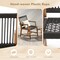 Costway Patio 2pcs Acacia Wood Dining Chairs All-Weather Rope Woven Armchairs Outdoor